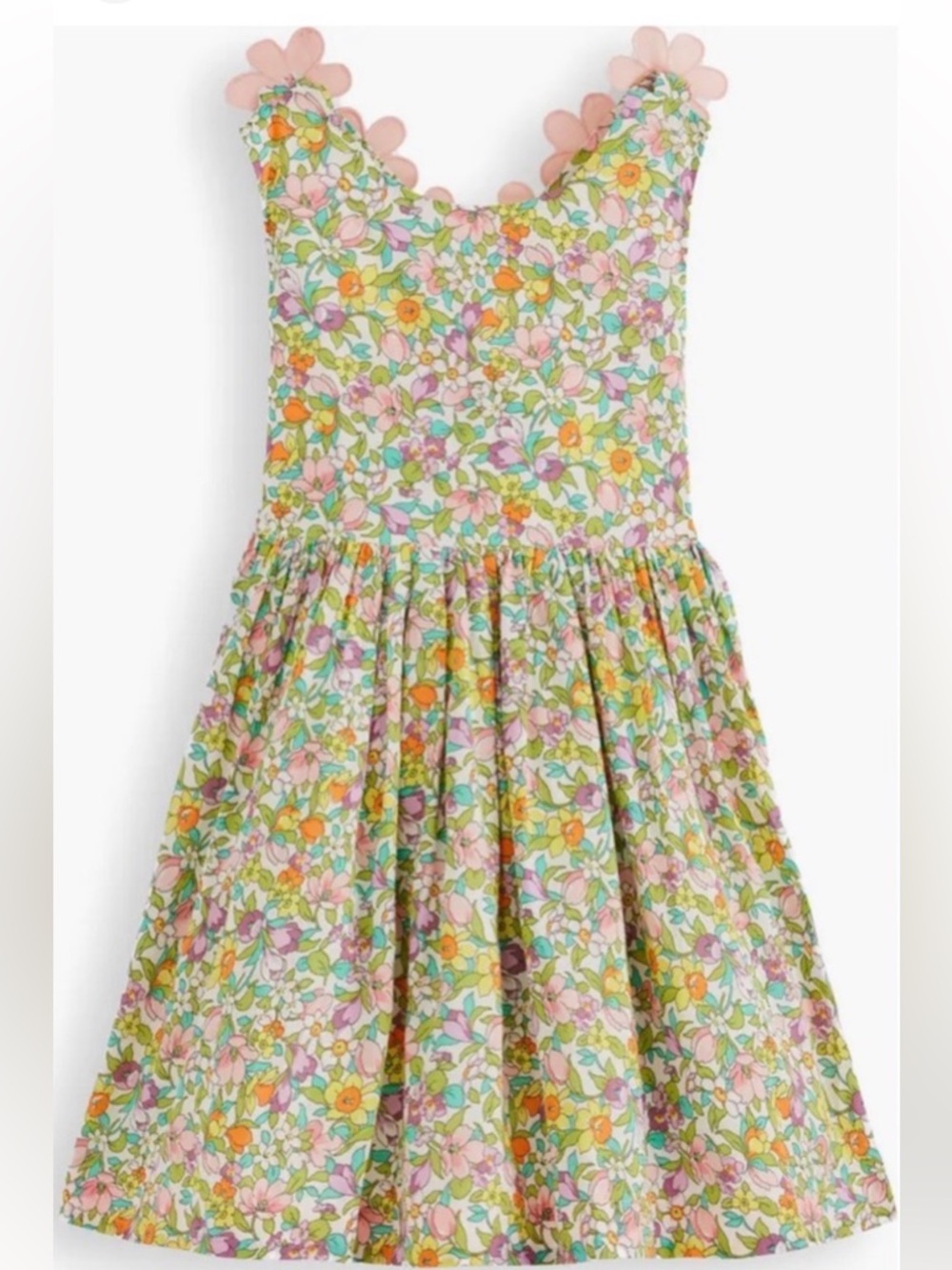 NWT Mini Boden Ivory Floribunda Cross Strap Dress